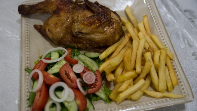 An order of baked chicken at Mama Susu's. Photo: Ben Cleeton