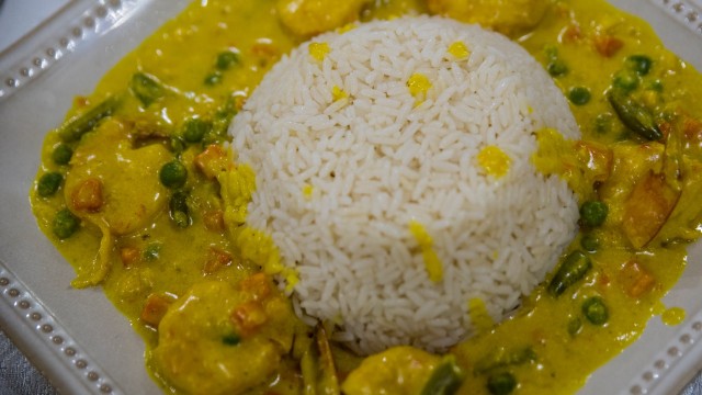 A plate of shrimp curry at Mama Susu's. Photo: Ben Cleeton